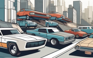 Several iconic vehicles from various comic books
