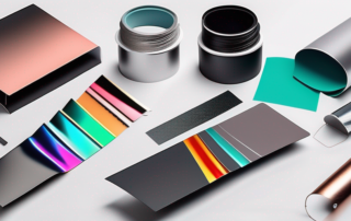 Various types of aluminum adhesive foils with different textures and colors