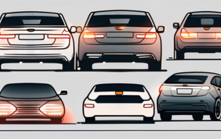 A car viewed from the front and back