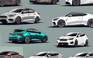 Various car models showcasing a range of different car wrap colors