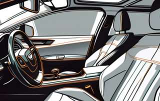 A car interior with focus on clean seats