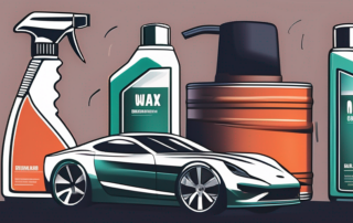 Various car care products like wax