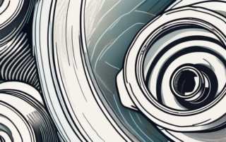 A turbocharger with a highlighted or emphasized component representing the vacuum box (unterdruckdose)