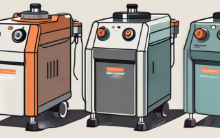 Several different models of battery-powered polishing machines