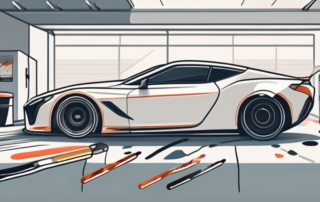 A car with a visible scratch on its side