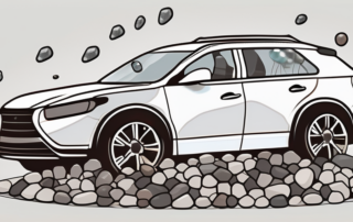 A car with a protective film on its windshield