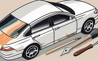A car with a visible scratch on the side