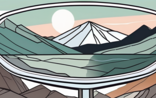 A windshield with a visible stone chip or crack