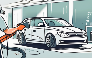 A car being thoroughly cleaned