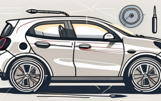 A car with visible scratches on its surface