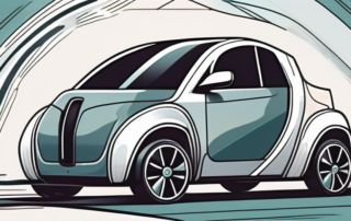 A car evolving from a classic design to a modern