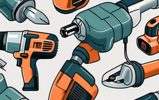 Several different types of multifunctional battery-powered tools