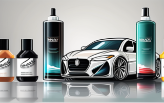 Several different car wax products lined up for comparison