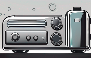 A shiny chrome object