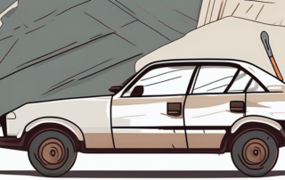 A car with visible rust and dents from stone chips