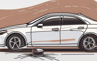 A car with visible scratches on its paintwork