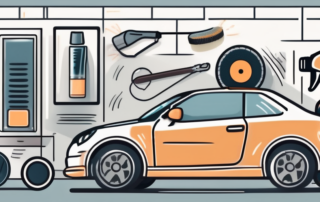 A small car with minor scratches on its surface