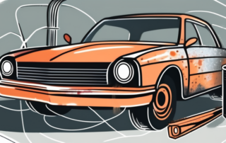 A car with visible rust spots