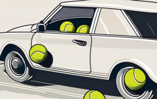 A tennis ball with a small hole in it