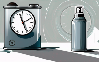 A spray can of clear lacquer