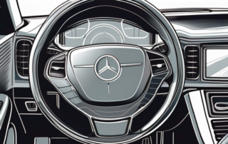 A car interior focusing on the cockpit area