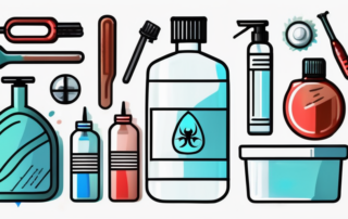 A bottle of isopropyl alcohol with a dropper