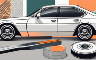 A car with highlighted decorative trims