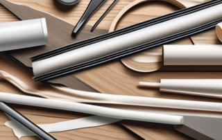 Various construction materials like wood