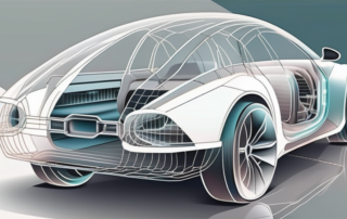 A car with a transparent body