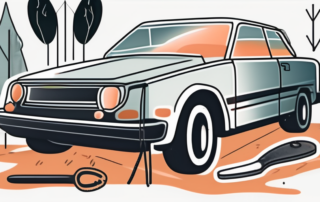 A car with visible patches of tree resin on its surface