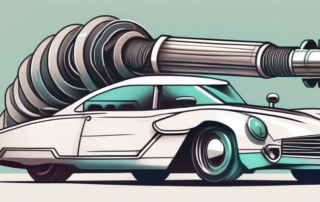 A car with a visible turbocharger