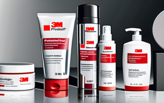 A collection of 3m polishing products next to a shiny