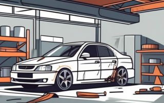 A car with visible paint damage