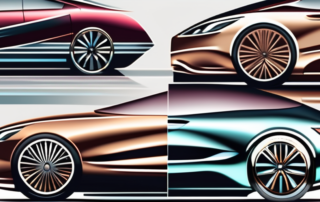 Several sleek cars in various metallic colors