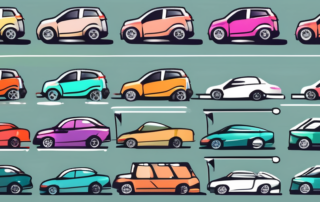 Various car paints in vibrant colors