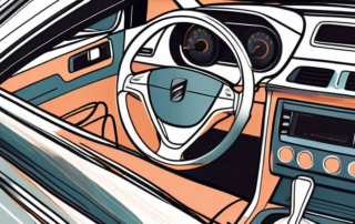 A car interior focusing on a plastic dashboard