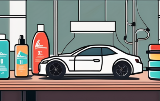 Various car care products such as wax