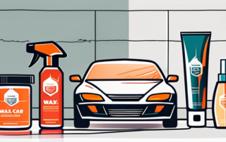 Various car care products like wax