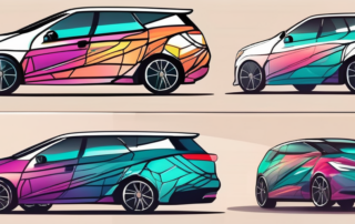A car with a glossy