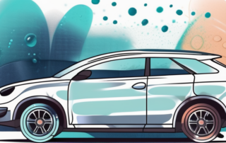 A car with visible water spots on its paintwork
