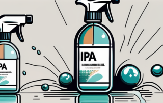 A spray bottle filled with a clear liquid