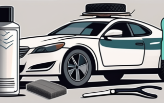 A car with small scratches on its paintwork