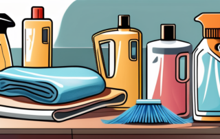 Various car cleaning products such as wax