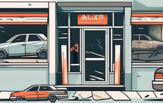 A damaged car with visible dents and scratches