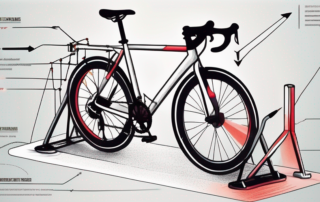 A bicycle with highlighted brake system