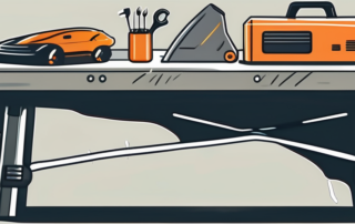 A damaged plastic bumper on a car