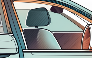 Various types of automotive films displayed on car windows