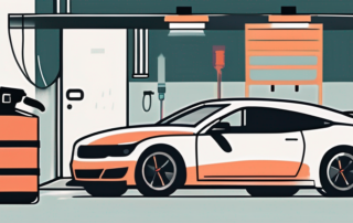 A car in a well-ventilated garage