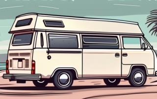 A camper van with a glossy