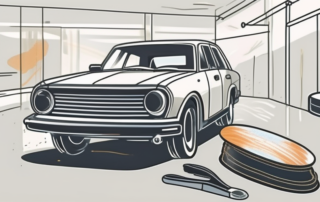 A car with visible scratches on its surface